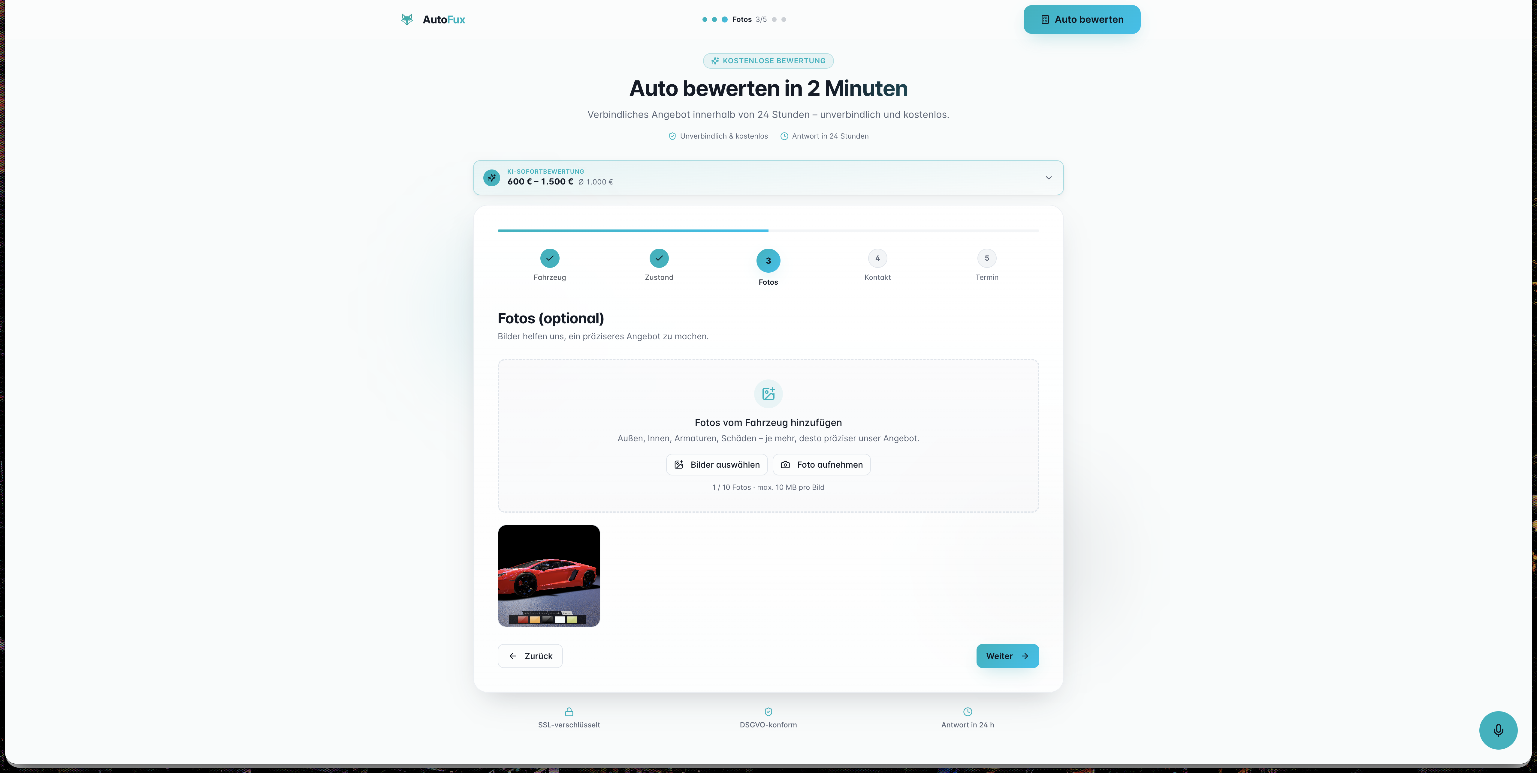 Das intuitive Dashboard von AutoFux visualisiert komplexe Fahrzeugdaten für ein effizientes Flottenmanagement in Echtzeit.