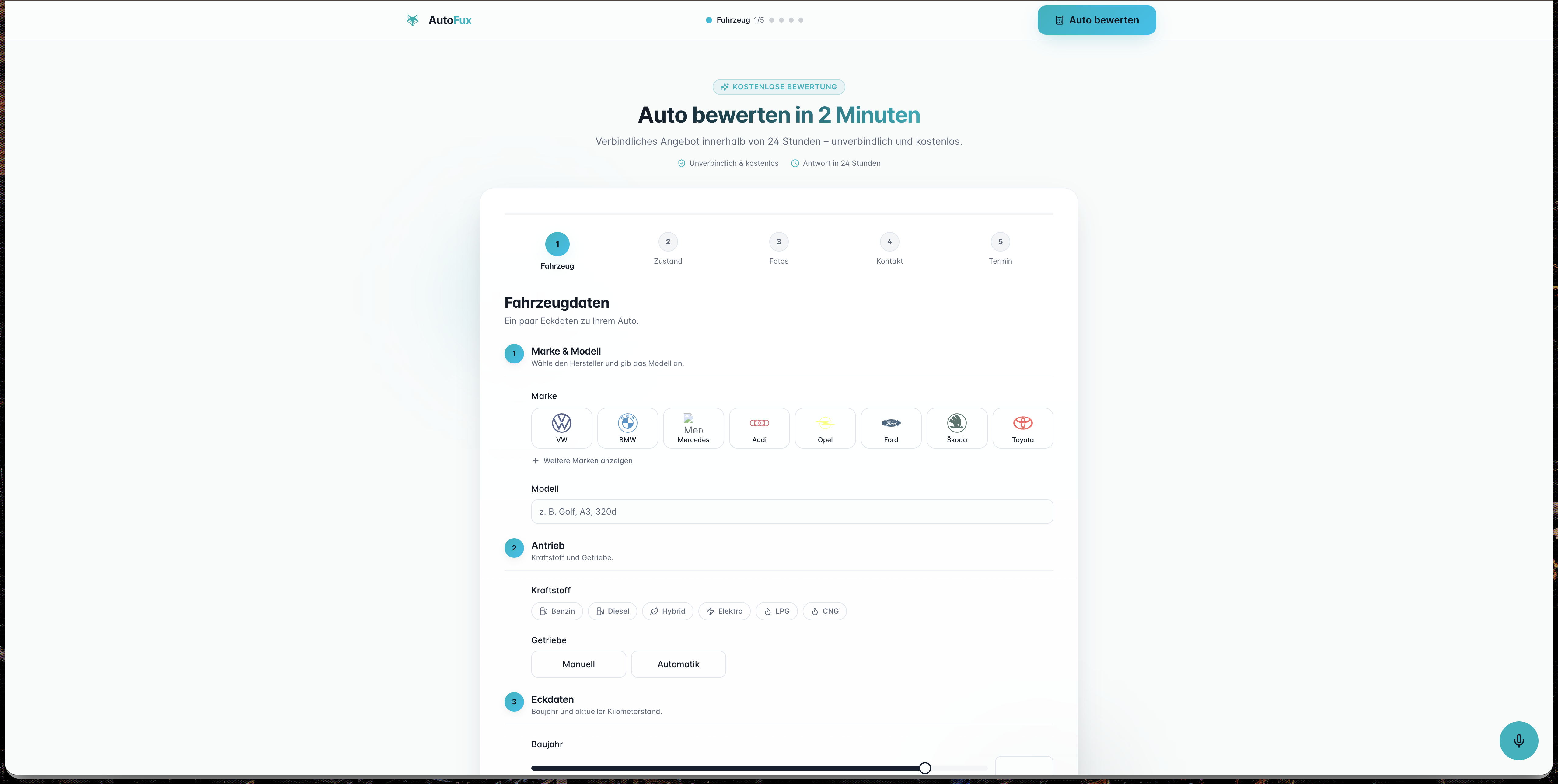 Das Dashboard visualisiert zentrale Kennzahlen in Echtzeit für ein effizientes Bestandsmanagement bei AutoFux.